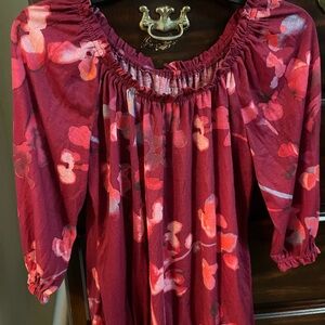 a.n.a Floral Blouse - Red and Pink